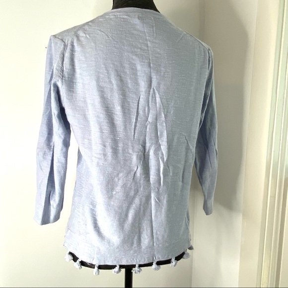J. Crew V-Neck Tassel Hem Sweater - Picture 9 of 13